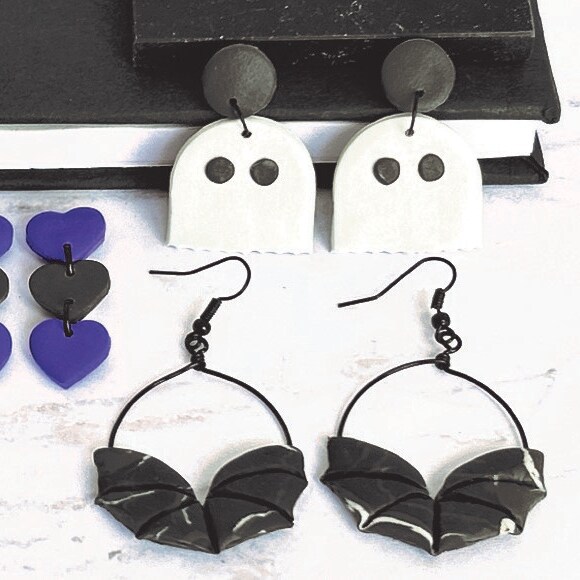 Easy Halloween Jewelry with Blue Moon Polymer Clay